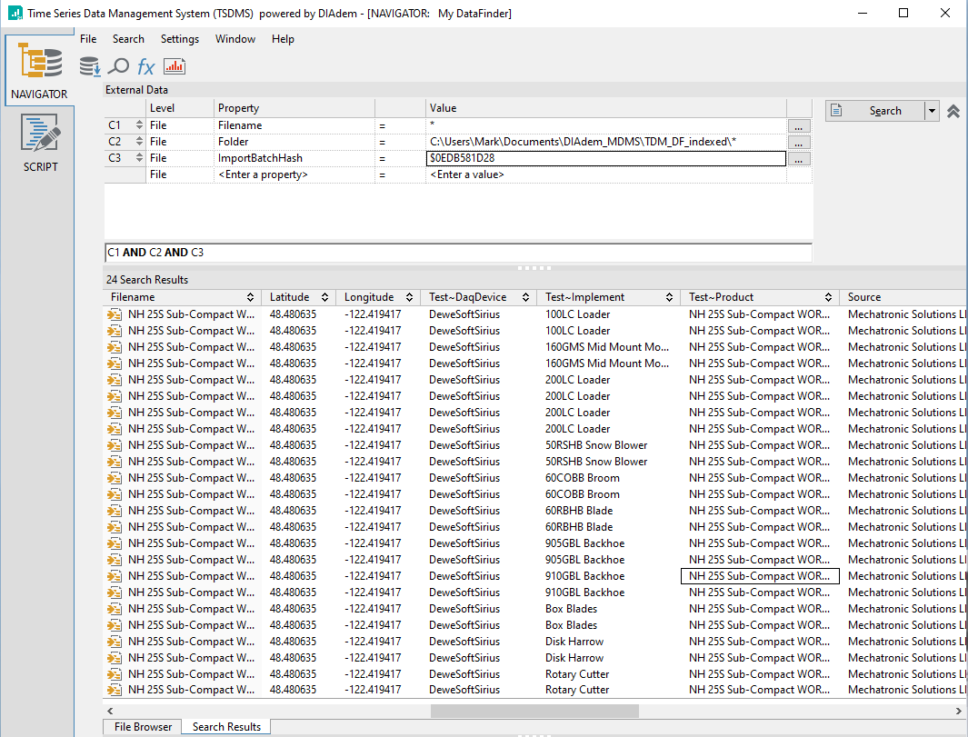 begin time series data import